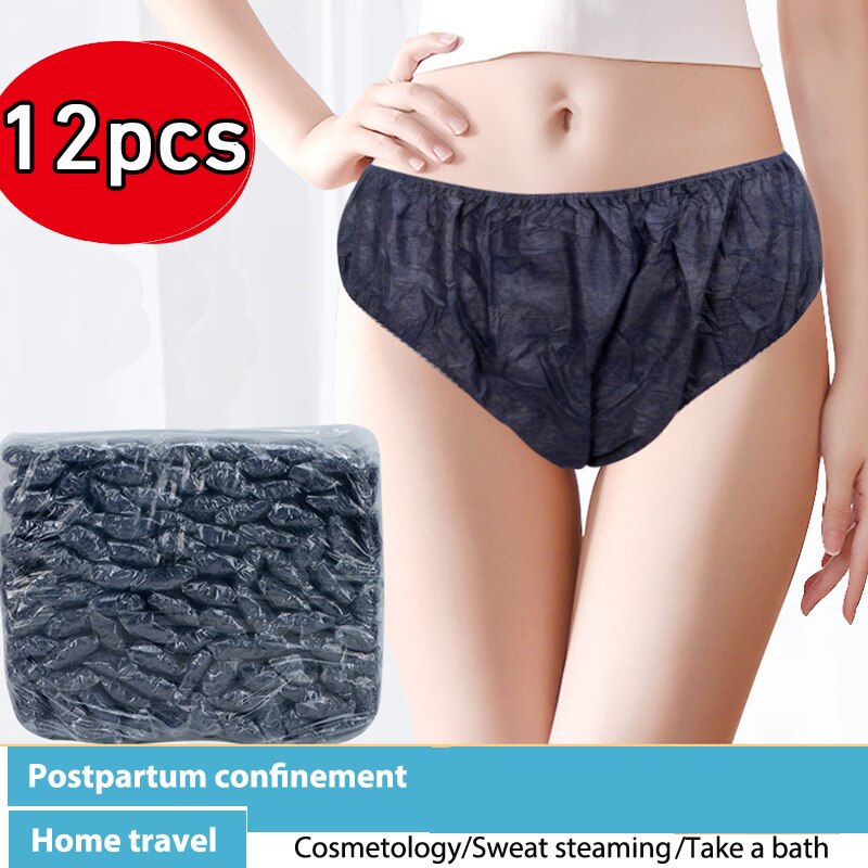 12pcs/set Disposable Briefs For Women Underwear Travelling