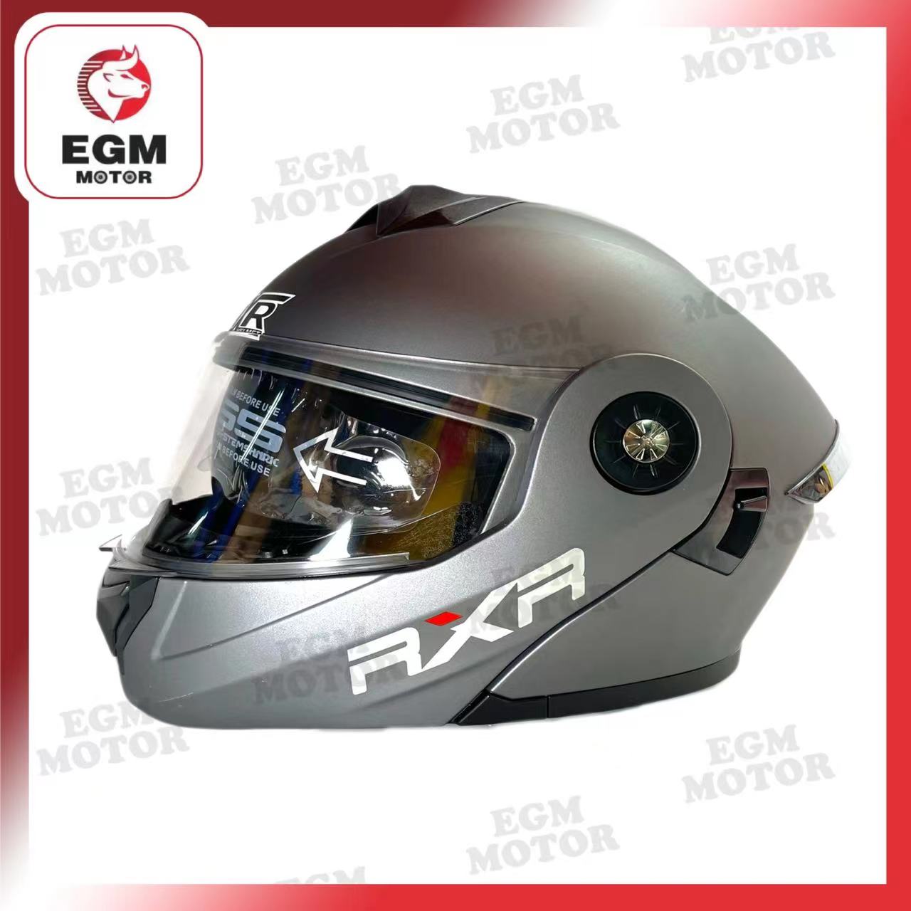 [EGM MOTORCYCLE] MOTORCYCLE RXR FULL FACE HELMET MODULAR DUAL VISOR ...
