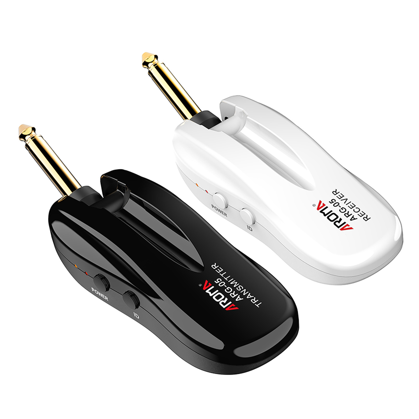 AROMA ARG-05 Wireless Guitar Audio Transmission System Transmitter Receiver Built-in Rechargeable Battery 115 Feet Transmission Distance for Electric Guitar Bass