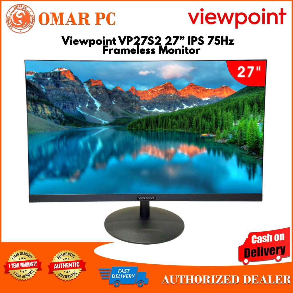 Brandnew Viewpoint VP27S2 27" Gaming Frameless Monitor Full HD Flat