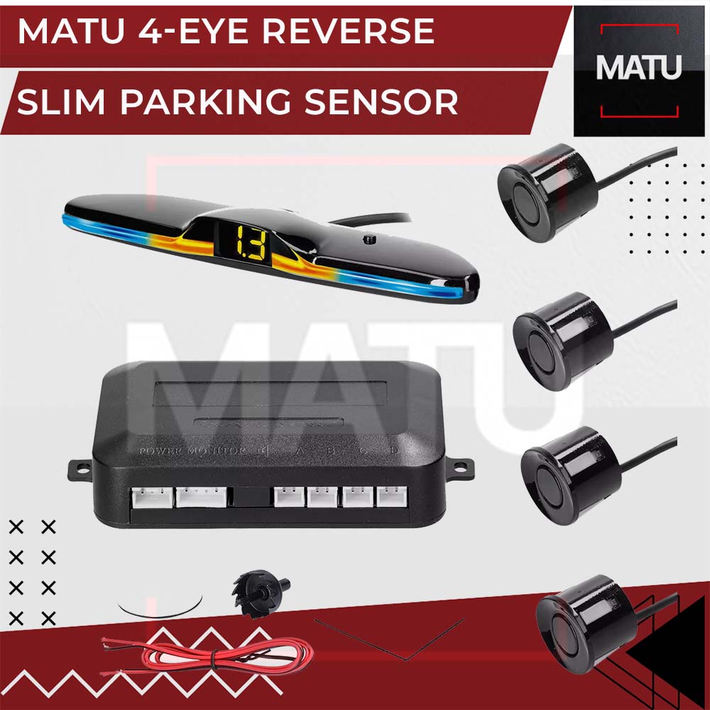 Matu Car Parking Sensor Rear Reversing Radars System With 4 Parking Sensors Distance Detection 3969