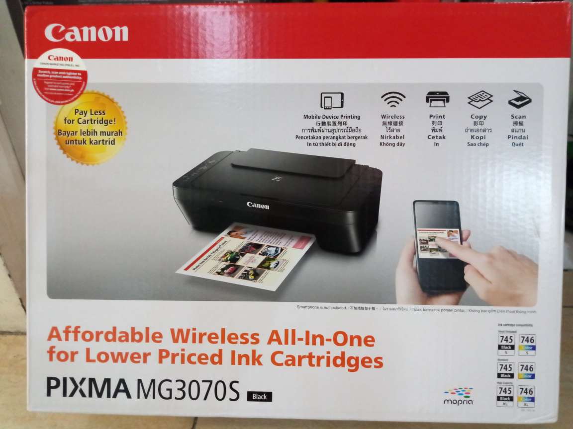 CANON MG3070S PRINTER can Print/ Scan/ Copy /with WiFi Lazada PH