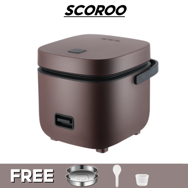 SCOROO Rice Cooker 1.2L Mini Rice Cooker Multi Function Rice Cooker Small Security MultiColor