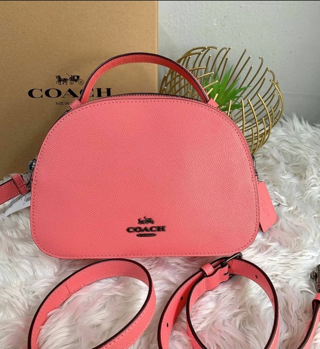 Coach 1589 Serena Satchel Bag in Pink Lemonade Crossgrain Leather Double  Zip with Top Handle - Women's Crossbody Bag | Lazada PH
