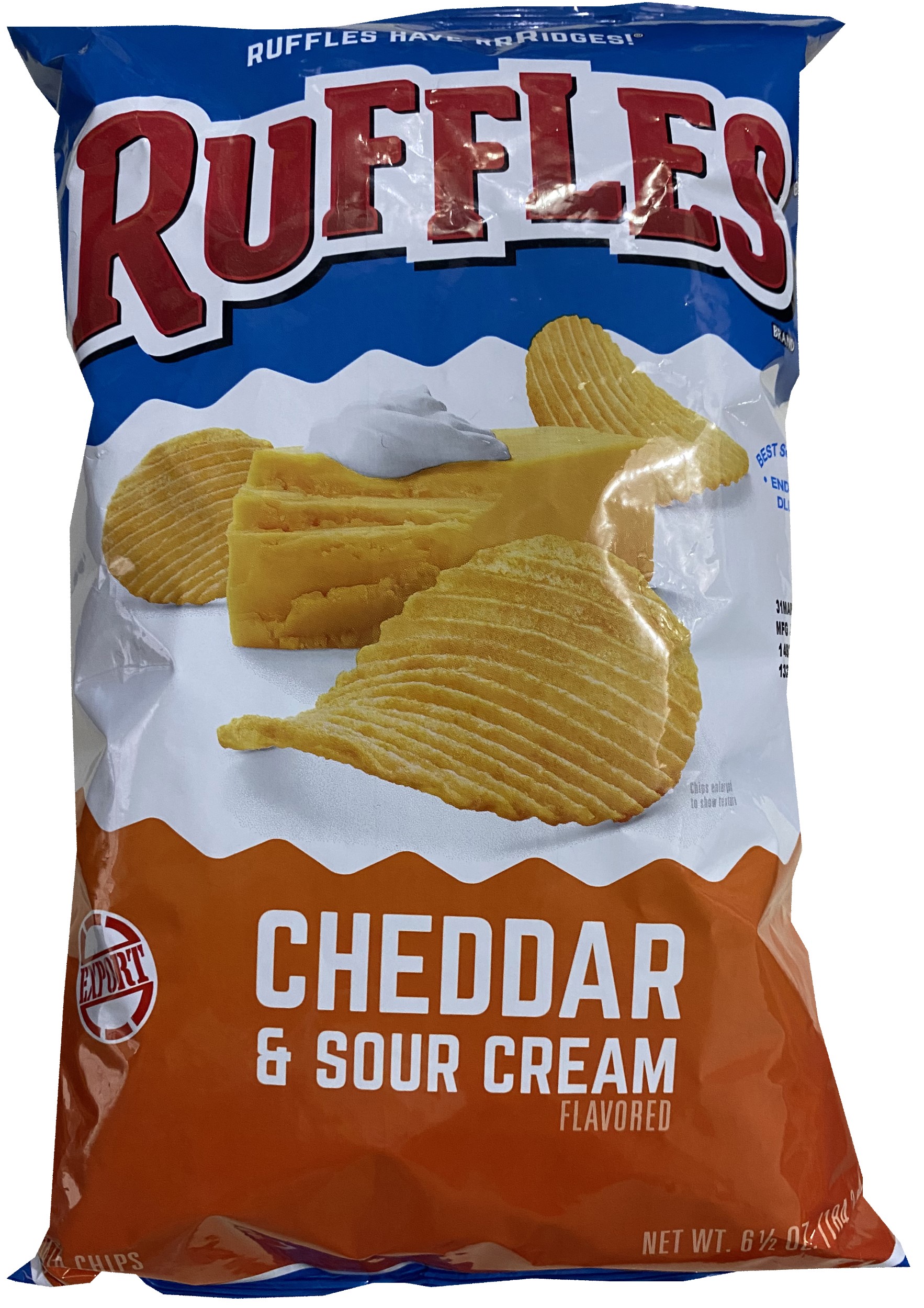 Ruffles Potato Chips Original Sour Cream & Onion Cheddar & Sour Cream