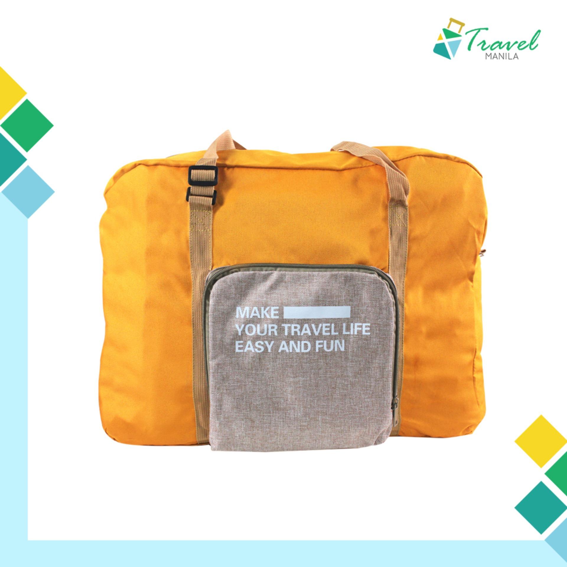 Travel Manila Weekeight Denim Foldable Duffle Bag (Terracotta) Lazada PH