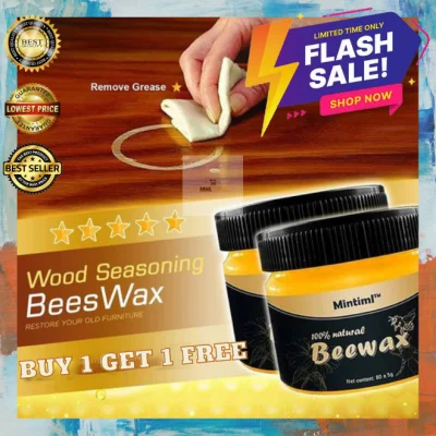🔥 BUY 1 TAKE 1🔥 [ORIGINAL] Wood Seasoning Beeswax|| Wood Restoration and Leather Care|| Waterproof Solution || All Purpose Cleaner || All Natural Cleaning Care Magic Repair Polish Bee Wax || Floor