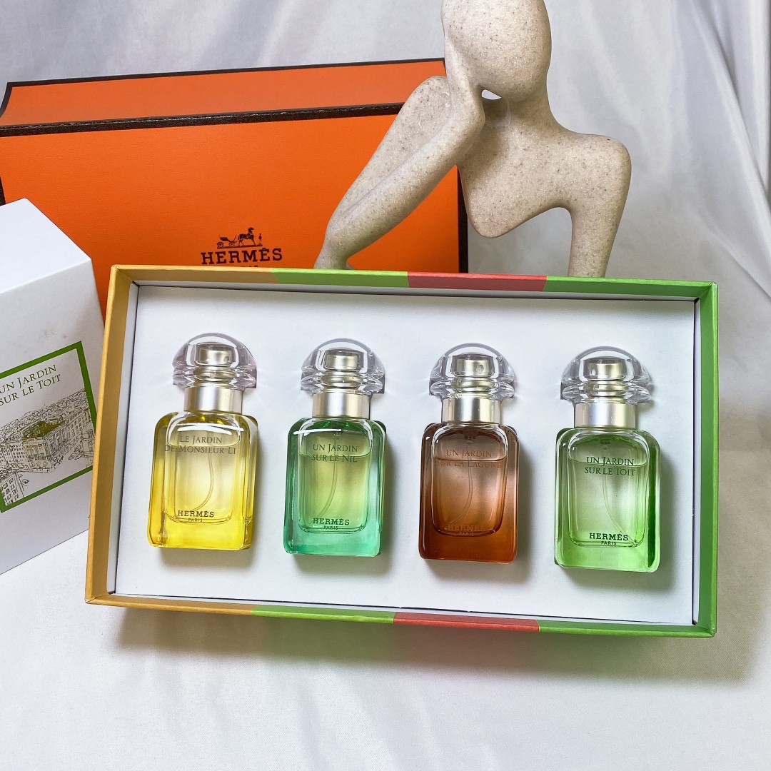 100% Authentic Hermes Un Jardin 4 in 1 Perfume Set Christmas Gift Set ...