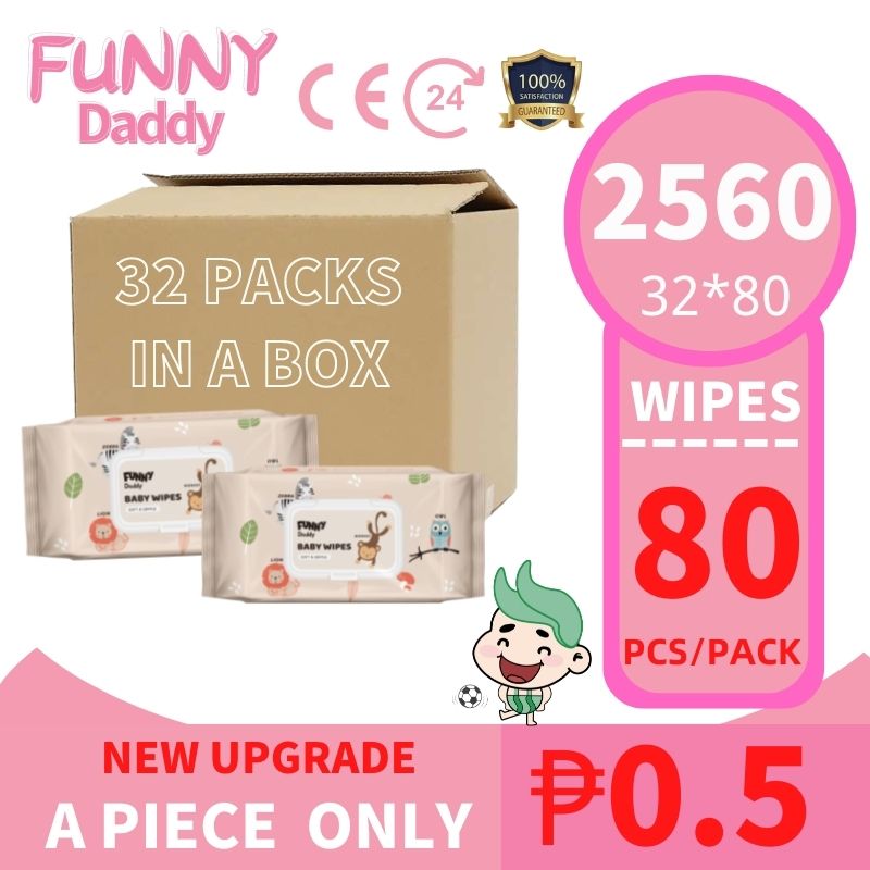 baby wipes 2560 sheets pack of 32 wet wipes for baby product babies wipe on  sale for mommies baby products baby needs maternity sale baby wipe new born  by funny daddy | Lazada PH