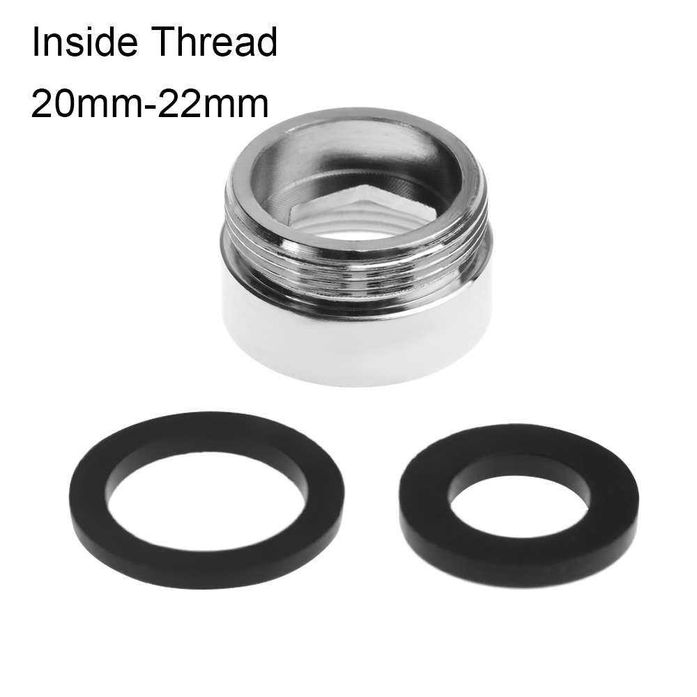 Tap Aerator Connector Metal Outside Inside Thread Water Saving Adaptor for Kitchen Faucet 16/18/20/22/24/28/mm to 22mm with Gasket