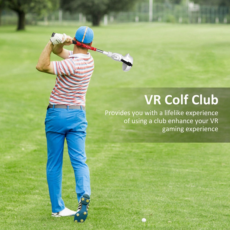 VR Golf Club Adapter Plastic VR Golf Club Adapter Controller Grips Stick Handle for Oculus Quest 2 Rift S Golf Club Attachment for Oculus Quest 2 VR