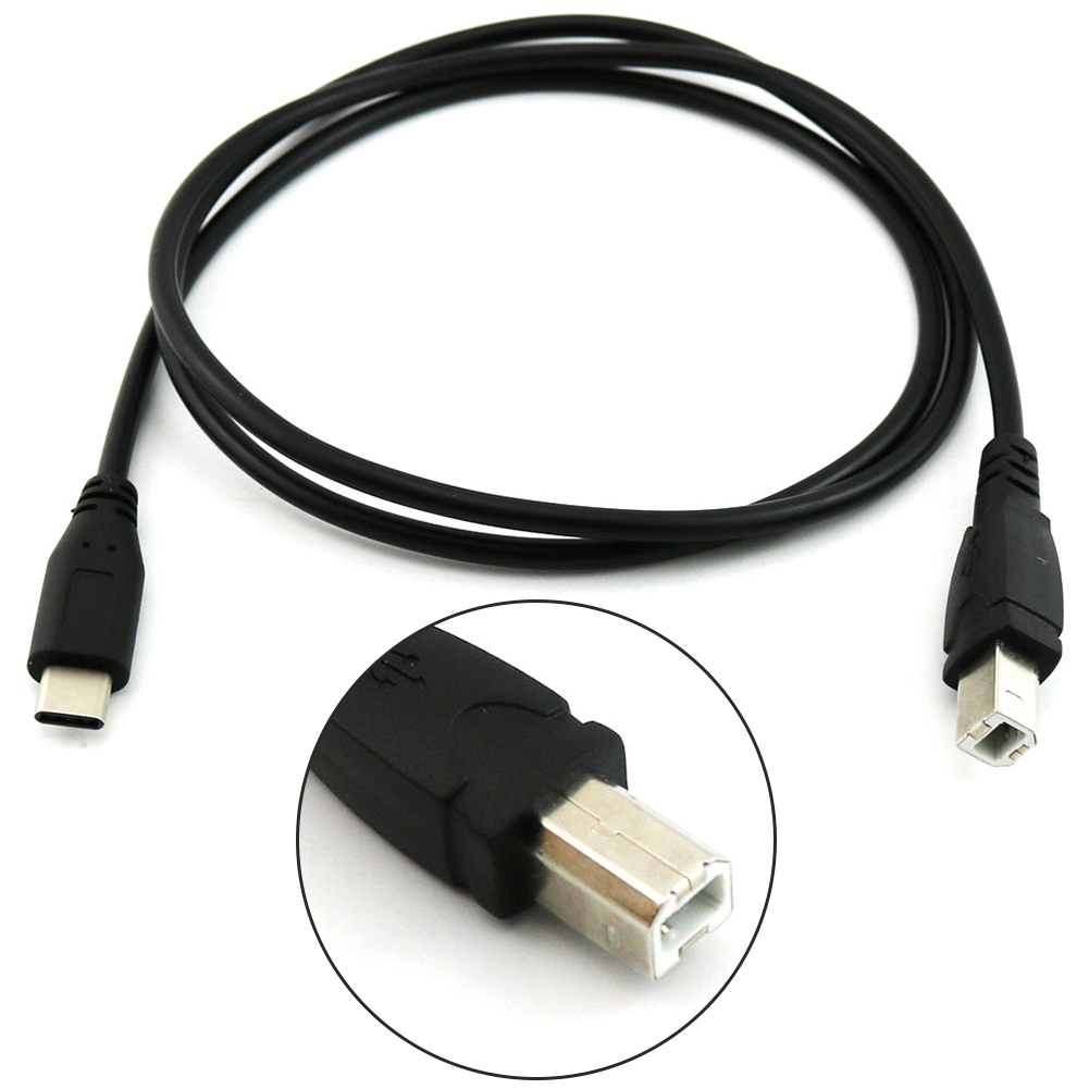 USB-C USB 3.1 Type C Male to USB 2.0 B Type Male Data Cable Cord Phone Printer