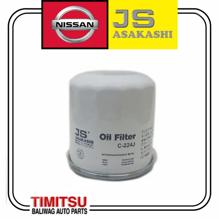 Js Asakashi Oil Filter C 224j For Nissan Sentra X Trail Skyline Atlas Versa Part No C224j Lazada Ph