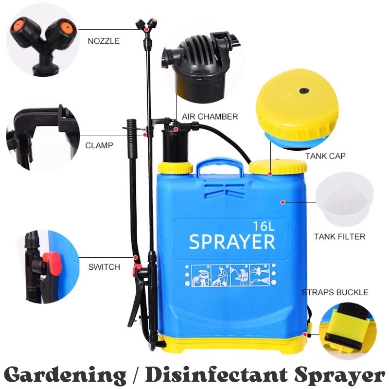 Manual Sprayer Gardening Disinfectant Tools Agricultural Spray Garden Knapsack 16L Manual