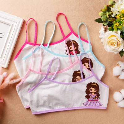 Teenage Teens 4pcs/bag Girls Tank Tops Vest Rabbit Puberty Clothing Underwear Training Bras Young Girl Bra