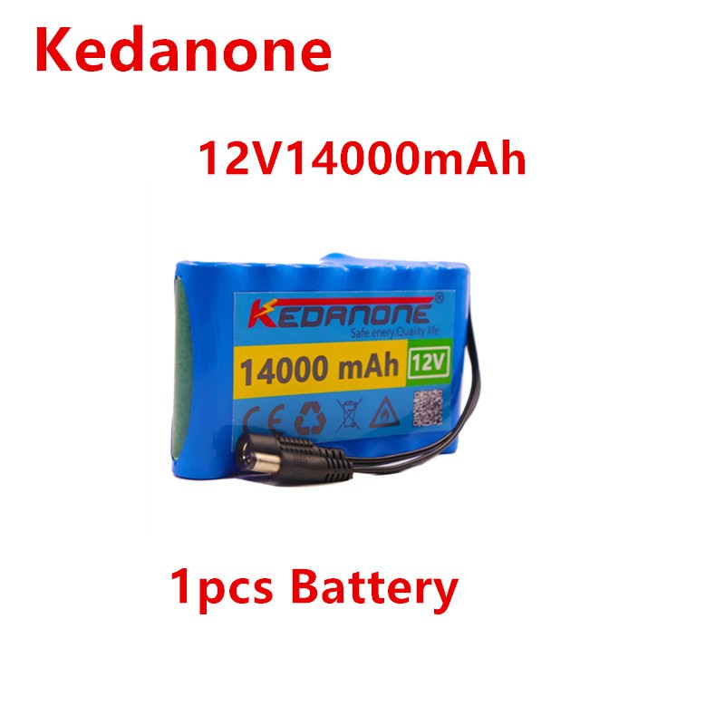 Portable rechargeable battery 18650 lithium ion original battery DC 12V