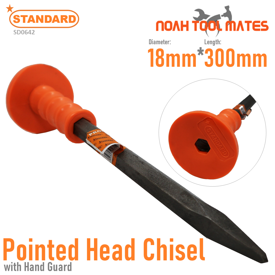 STANDARD Heavy Duty 30cm Concrete Masonry Chisel (FLAT or POINTED