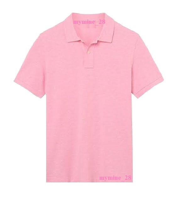 Polo Shirt Light Pink Plain Unisex Adult T-Shirt With Collar Good ...