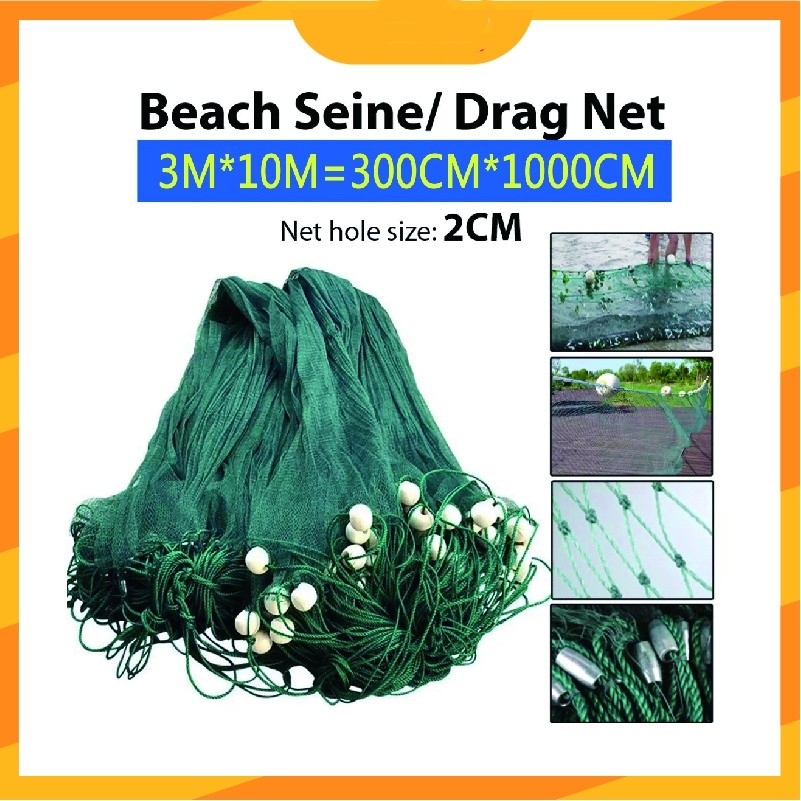 drag net fishing for sale REWEMXLA 2 M Depth Polyethylene Seines Beach Nets Lovers, Trawl Fishing Gill Net for Seining Minnows, Shiners(L5m 2F) : Sports & Outdoors For beginning fishermen and advanced anglers alike Heavy Duty Fishing Net 33ft