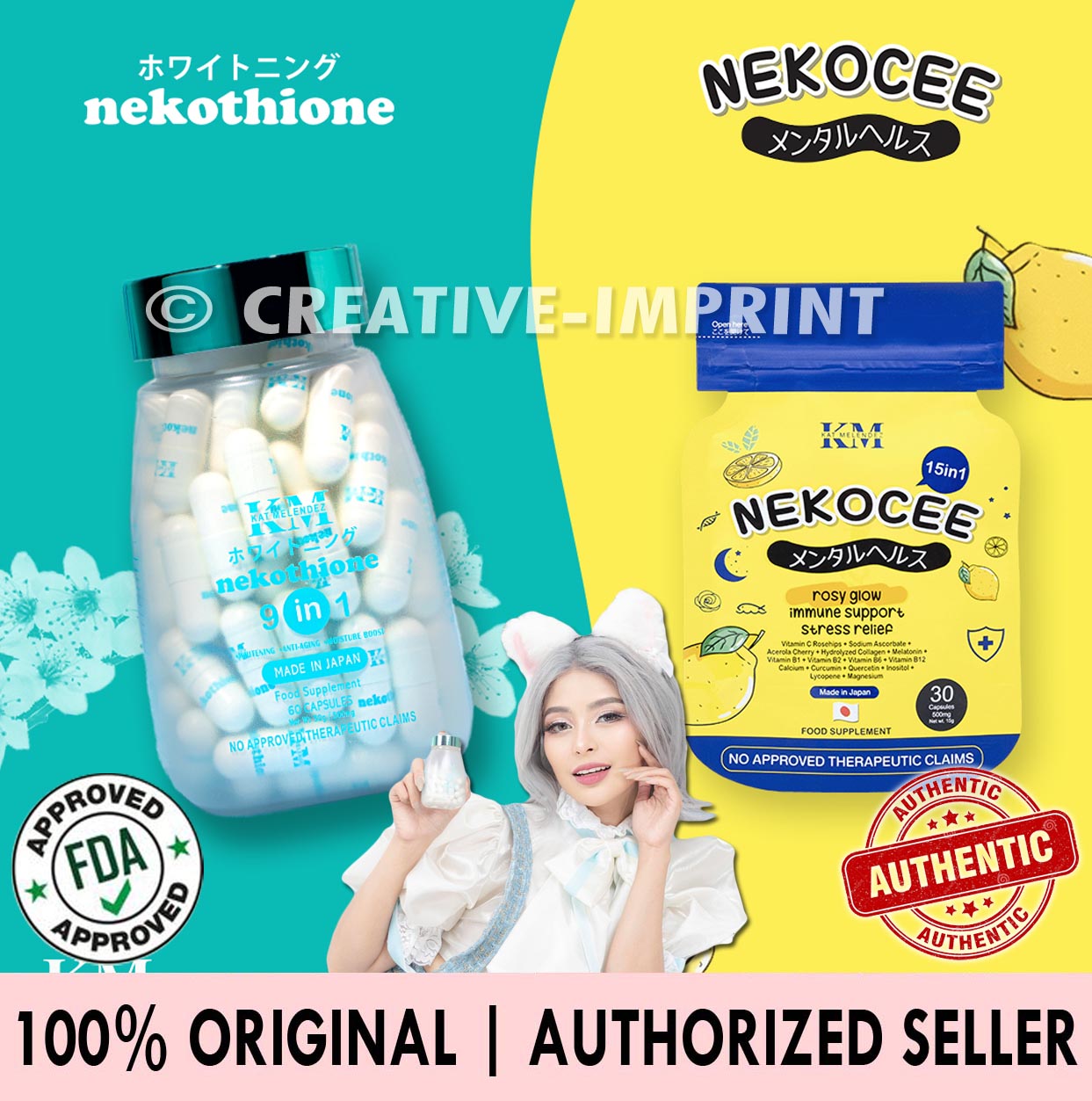 Nekothione / Neko Cee by KM Kat Melendez 9in1 Glutathione 