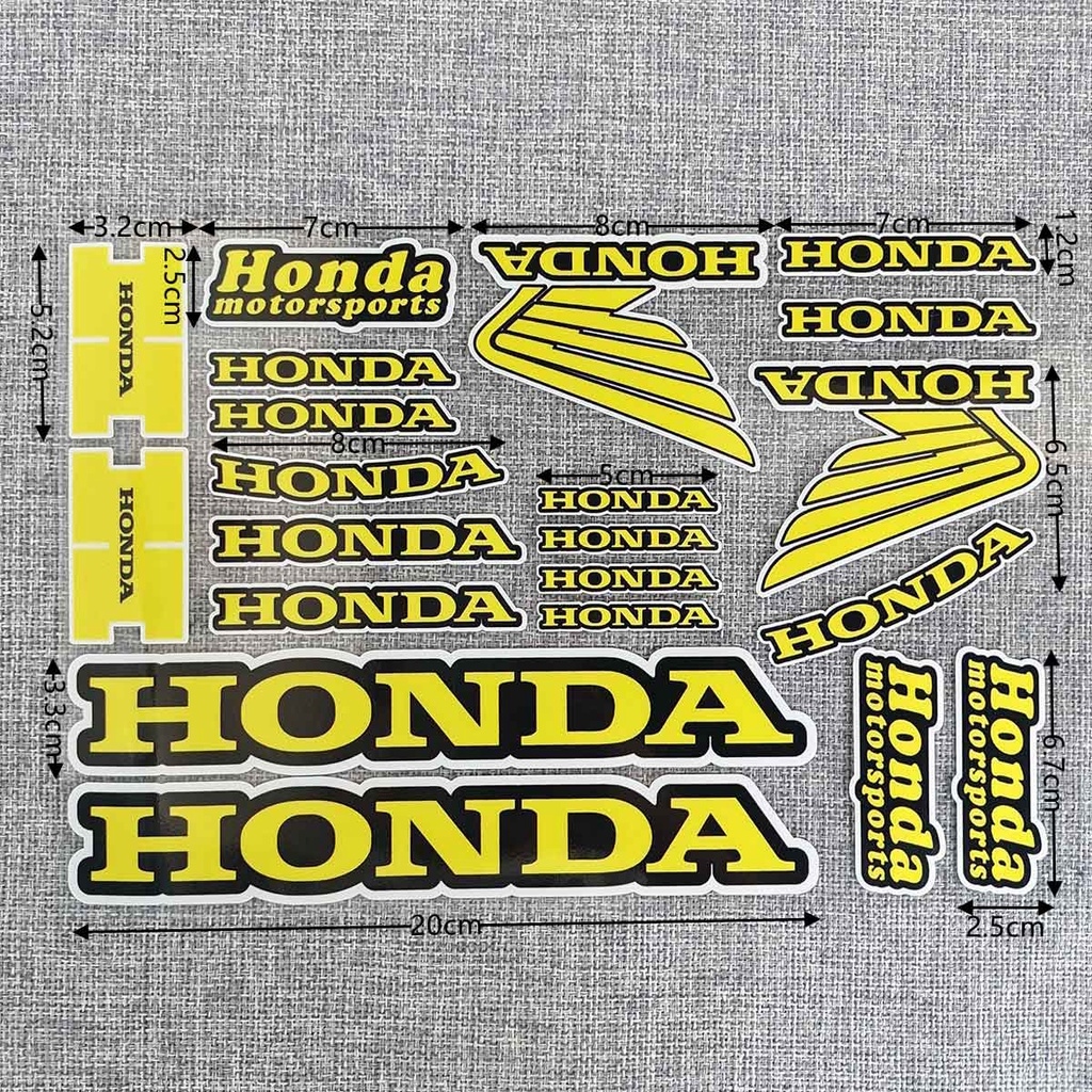 Honda reflective motorcycle sticker racing car helmet Decal decoration