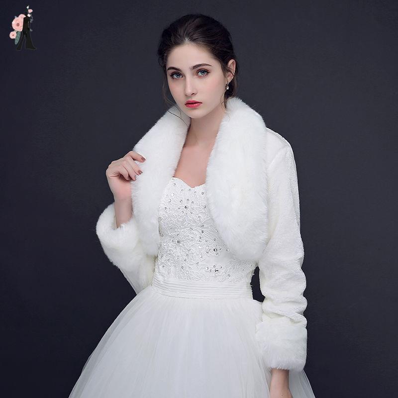 behe24 FAUX FUR Shawl Wedding Bridal elegant dress wool shawl long