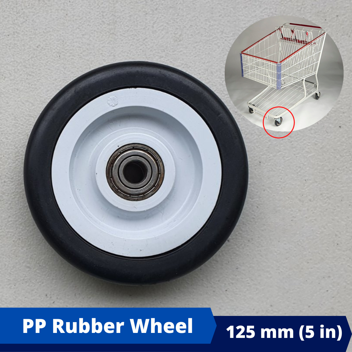 Description Easy to understand throw BLACK HORSE Heavy Duty Push Cart Rubber Wheel 125 mm ( 5 inches) 1 PC |  Industrial | Medical | Equipment | Hand Truck | Dollies | Grocery Push Cart  | Lazada PH