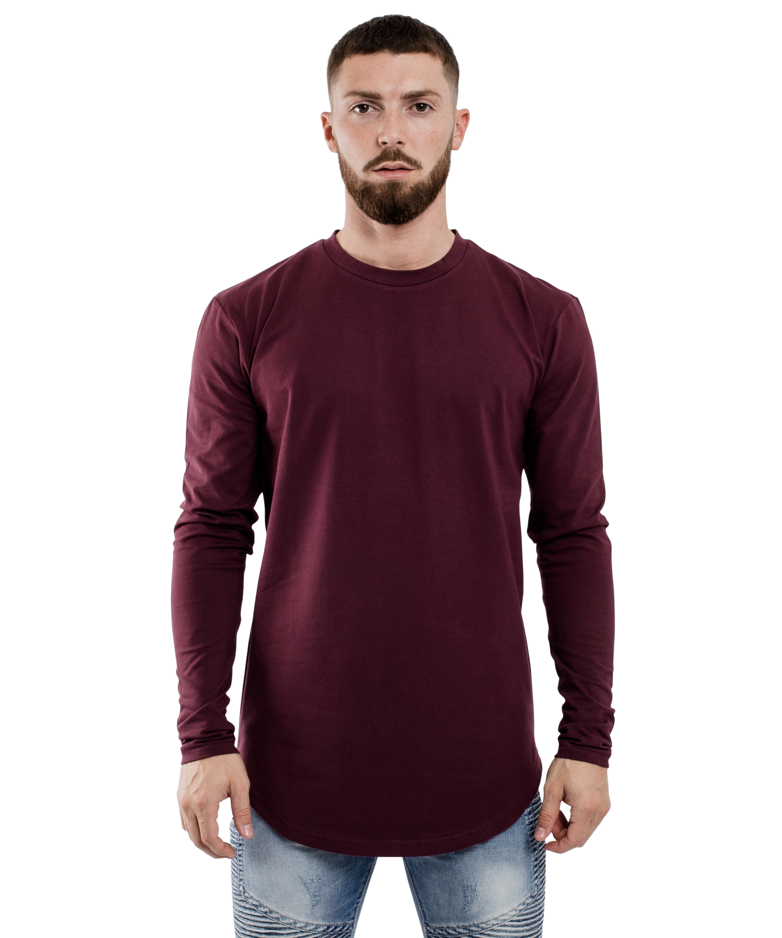 BZ Plain Longsleeves Sweater Cotton Long Sleeve for Uniform