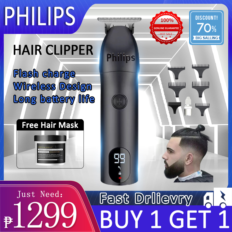 philips hair clipper razor for haircut on sale original set 220v  Professional hair trimmer for men barber tools complete set shaver for men  rechargeable Razor Trimmer Adjustable Cordless Edge for Men philipps |