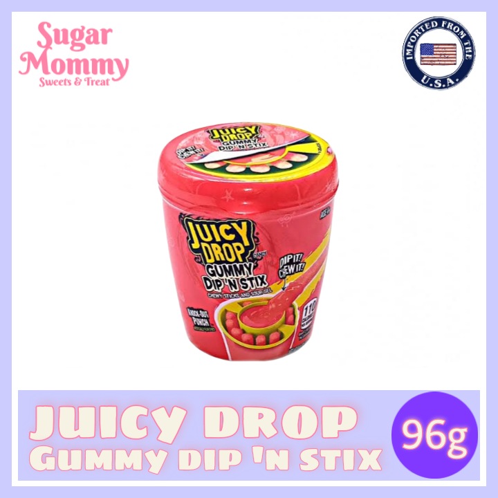 Juicy Drop Gummy Dip 'N Stix, Sweet Summer Gummy Sticks w Sour Dipping