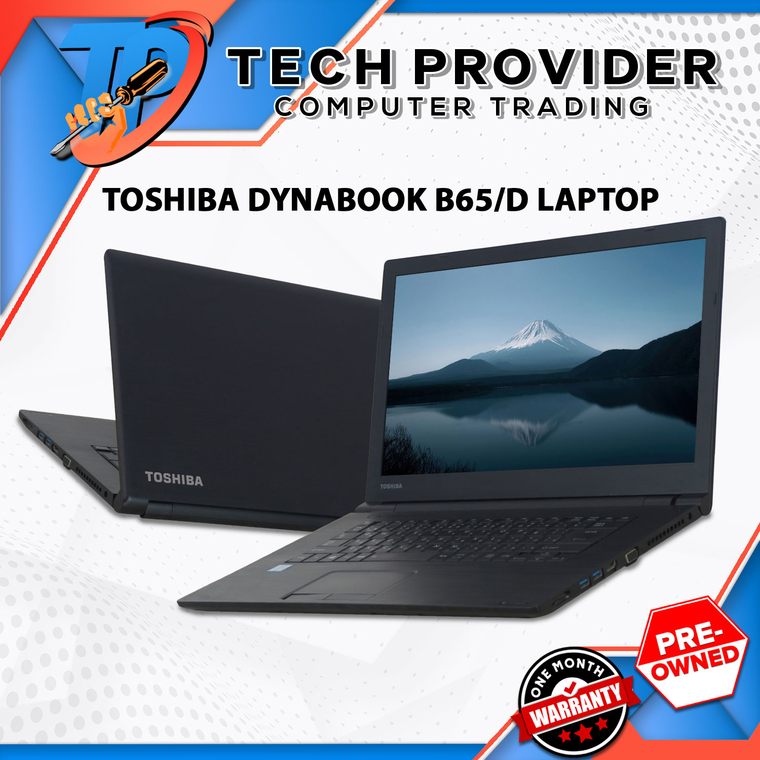 Toshiba Dynabook B65/D Notebook Laptop | Intel Core i3 6th, 4GB