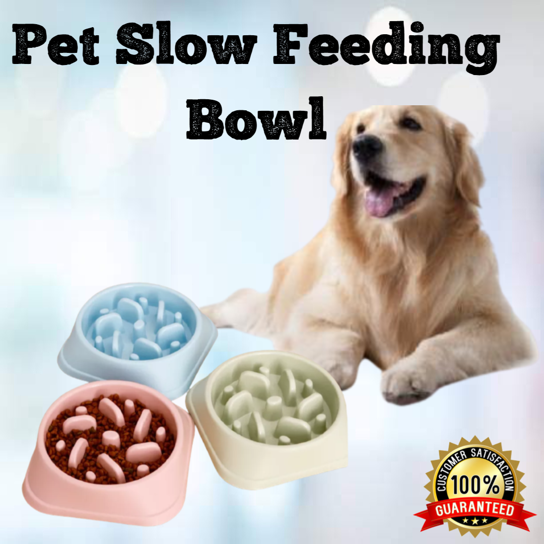 PET SLOW FEEDING BOWL CUTE PETS FEEDING BOWL FOR CATS OR DOGS MACARONS