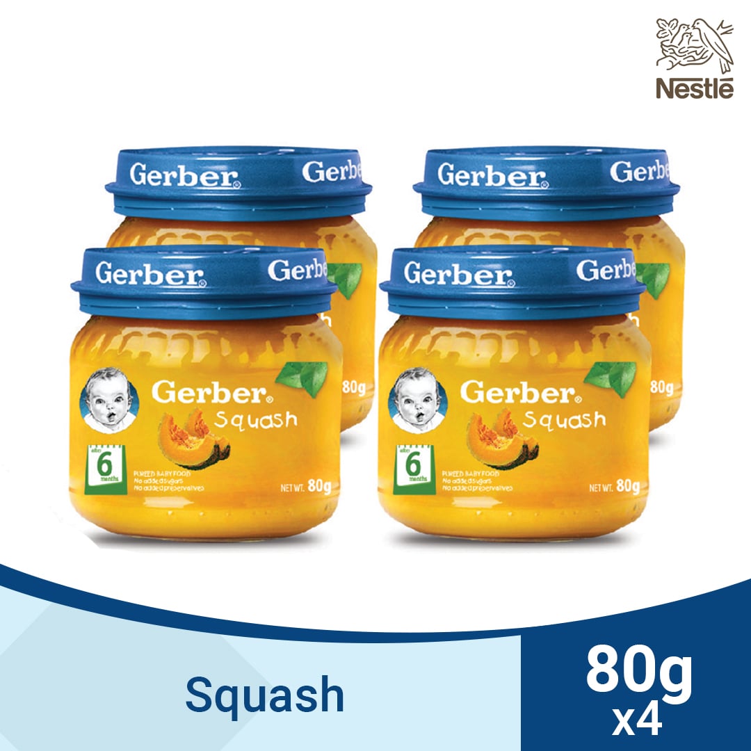 GERBER Squash Puree Baby Food 80g Pack of 4 Lazada PH