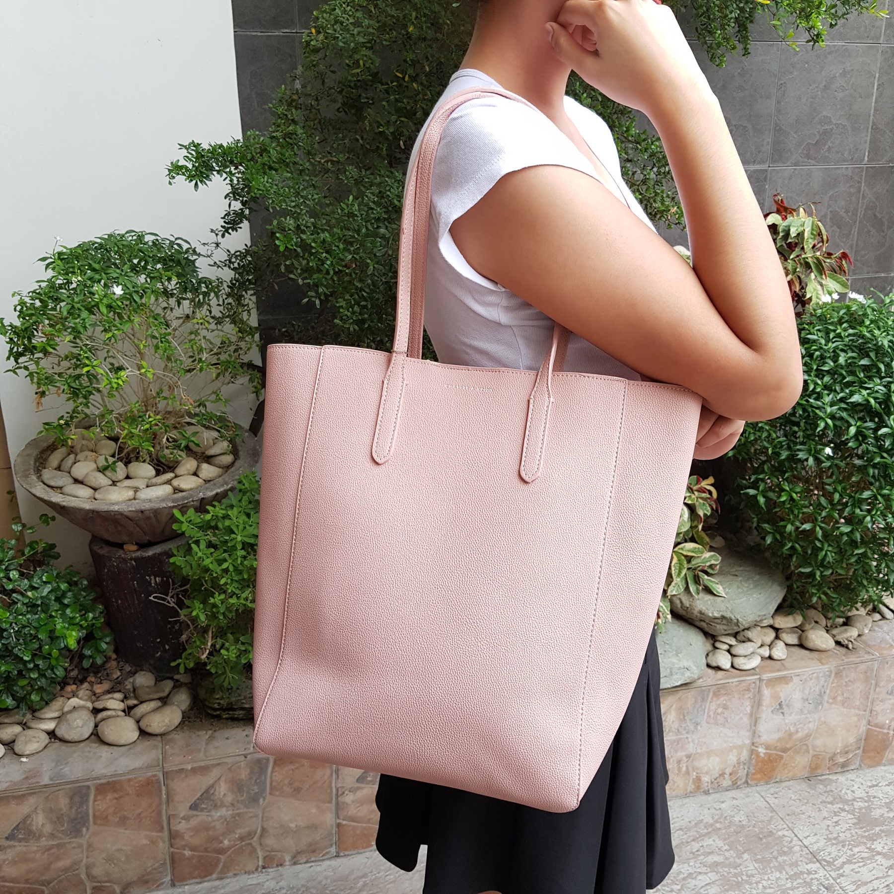 C.H.A.R.L.E.S and K.E.I.T.H Medium Shopper's Bag - Pink Classic