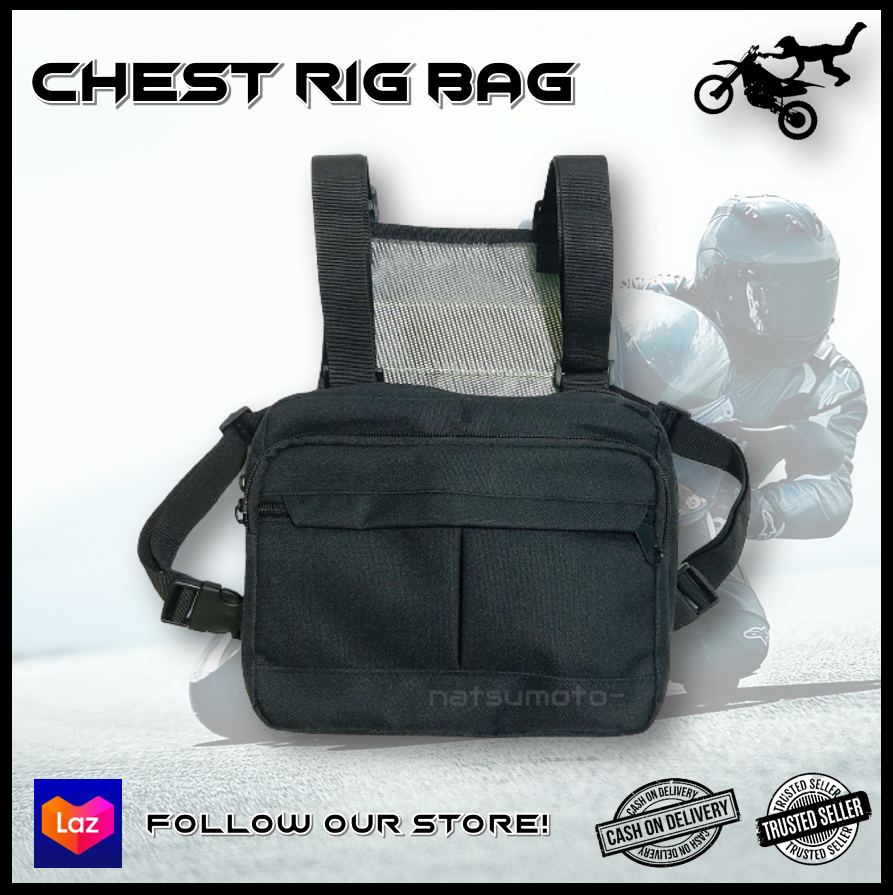 Chest Bag for Motorcycle Riders Chestbag Rig Tactical Multiple Pockets