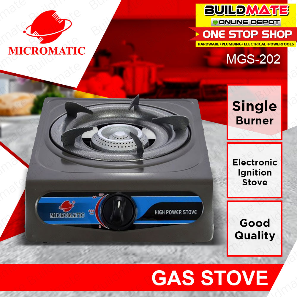 MICROMATIC Single Burner Gas Stove MGS202 BUILDMATE Lazada PH