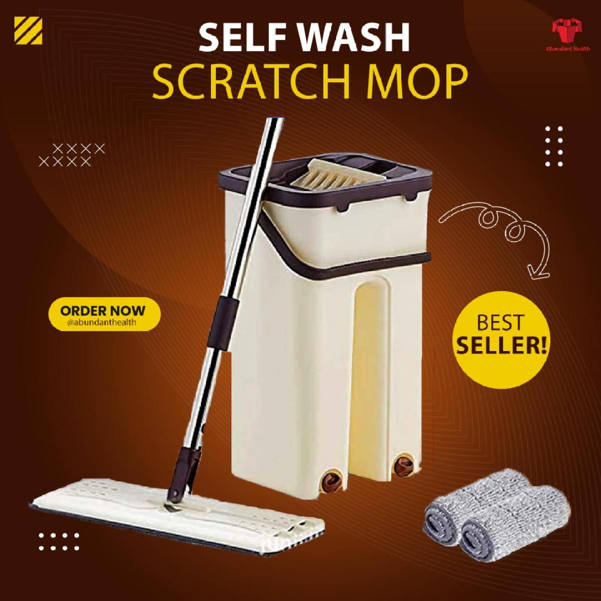 【BEST SELLER】SCRATCH MOP WITH BUCKET / spin mop / mop with spinner on