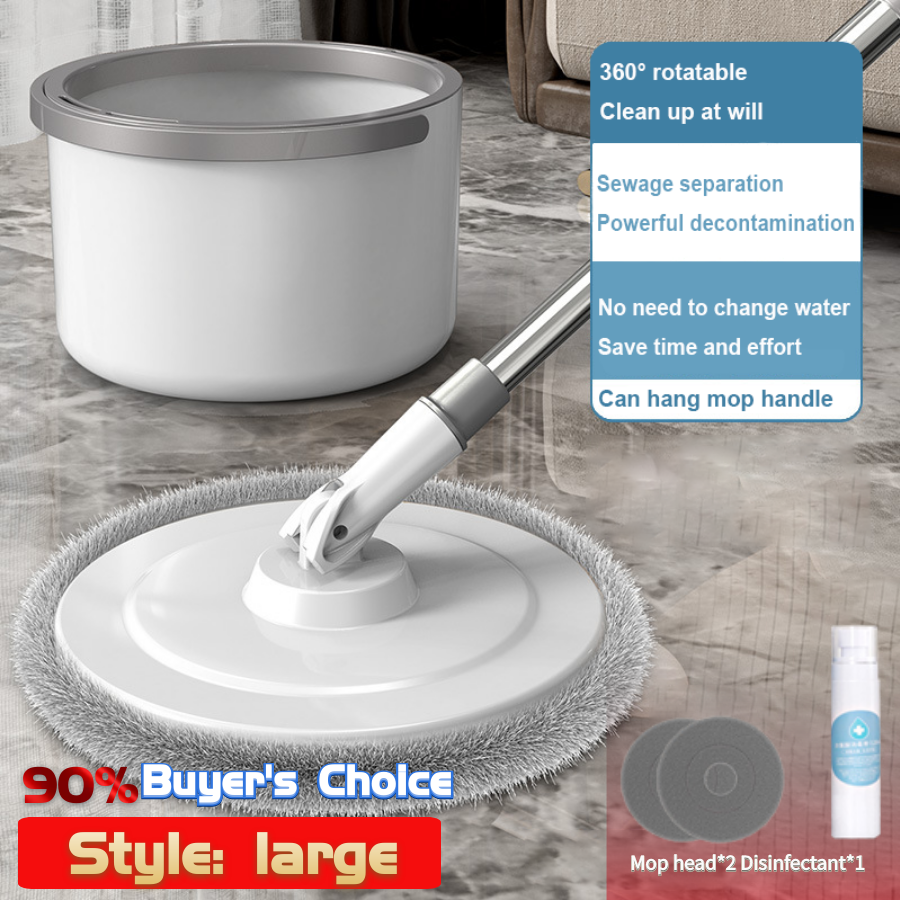 Clean dirt separation mop 360° free rotation cleaning sewage separation