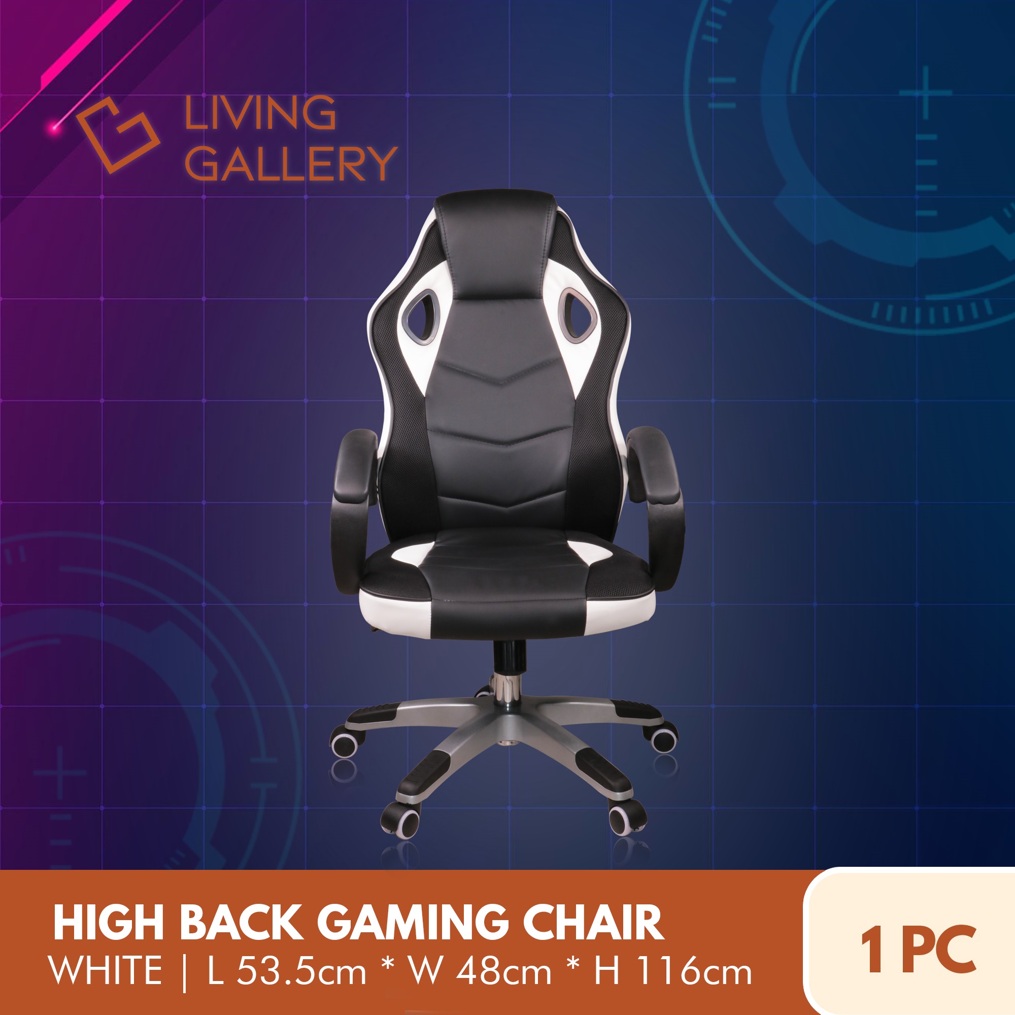 Living Gallery High Back Gaming Chair Home Office Chair Ergonomic