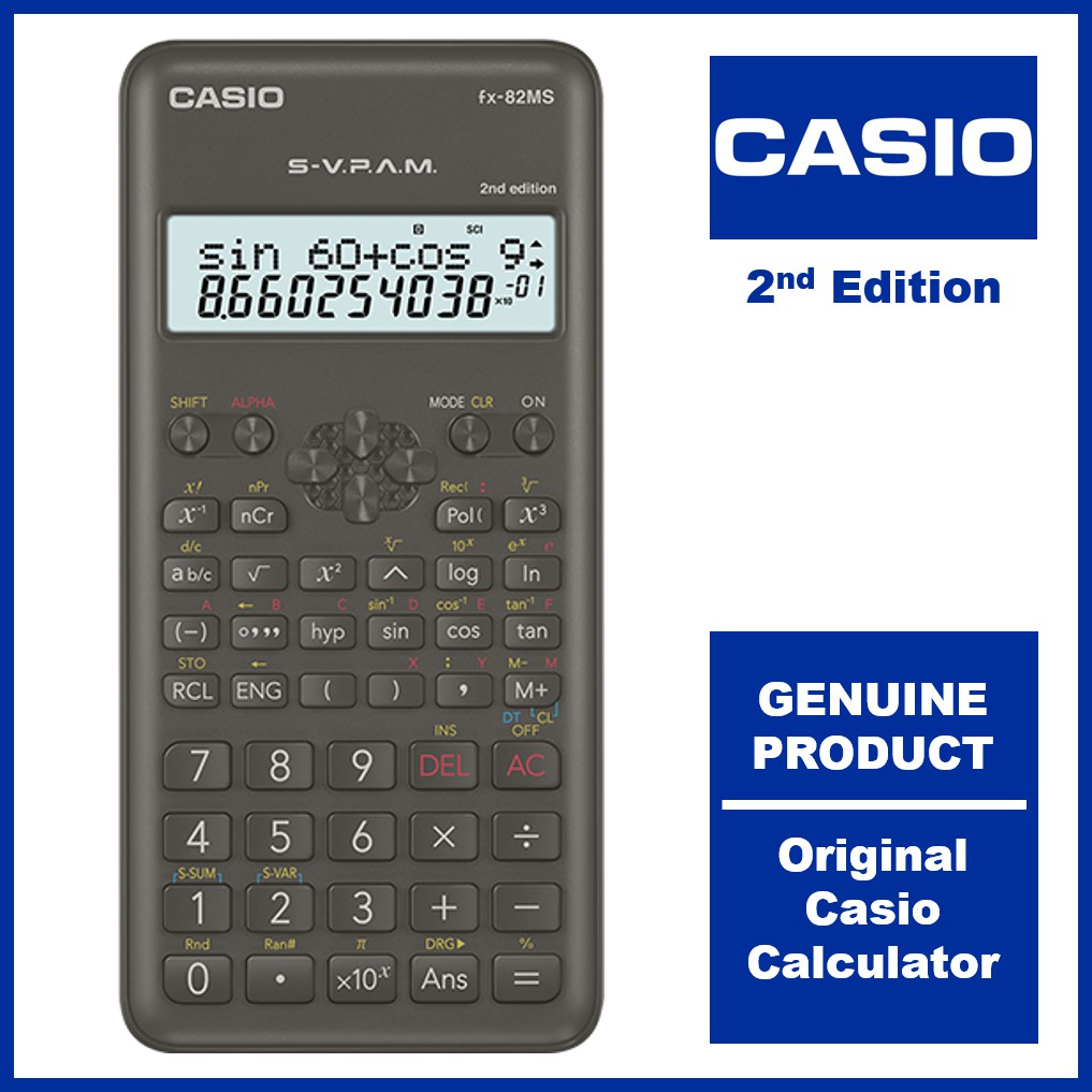 Casio Scientific Calculator FX-82MS Calculators Duty FX82MS Plus FX 82 MS - 1 Unit With 2pcs Pen- Genuine Original | Lazada PH