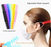 Face Mask Strap Ear Loops Extension Adjustable Ear Buckle Ear Protector Silicon Mask Strap