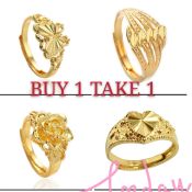 24k Buy 1 Take 1 Bangkok gold ring size 5.6.7.8