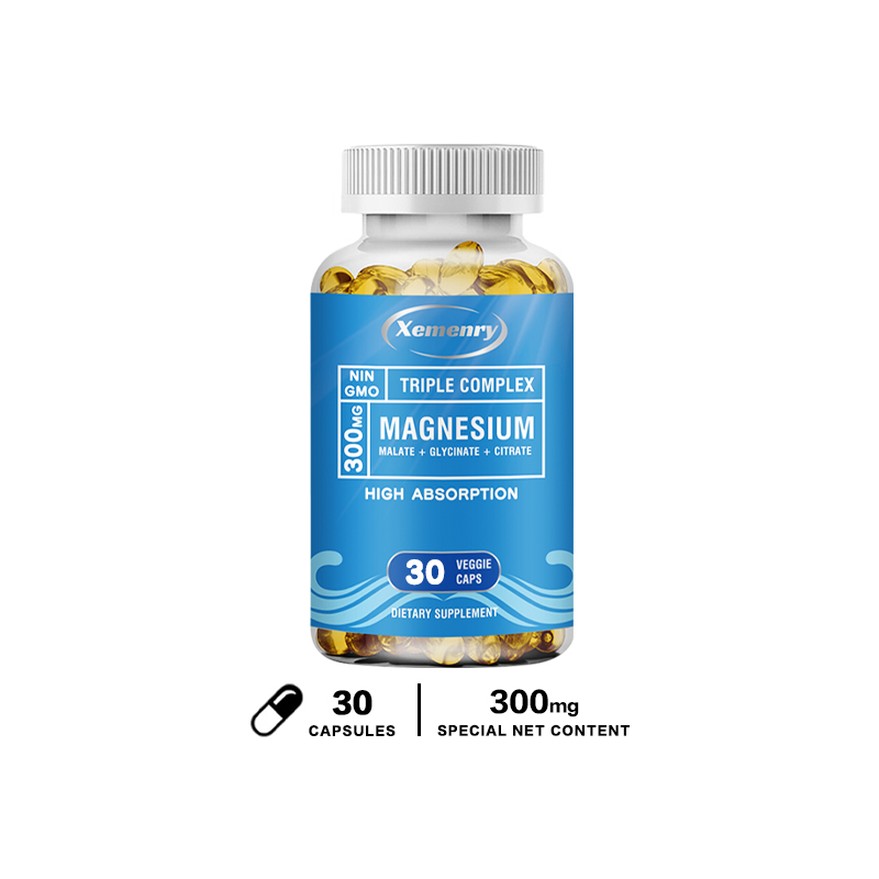 Xemenry Triple Magnesium Complex 300 mg Magnesium Glycinate, Malate