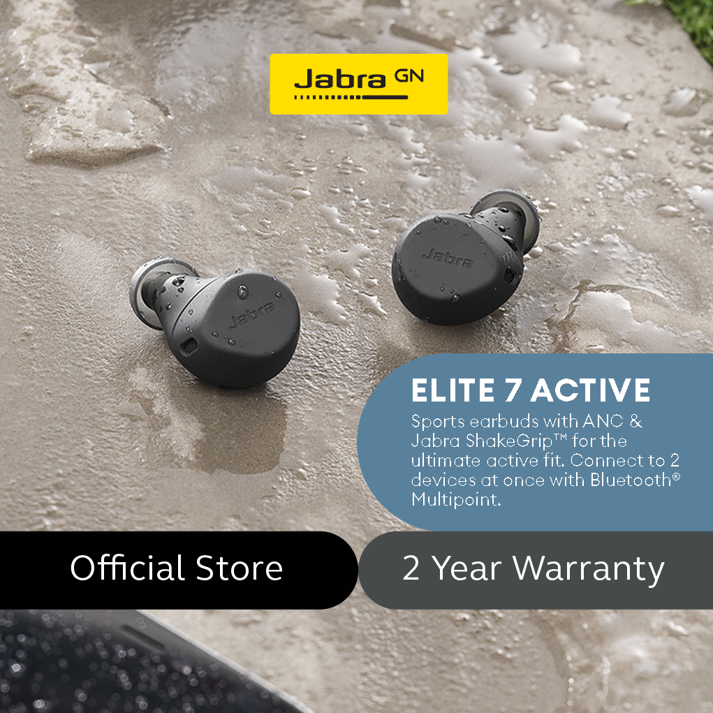 Jabra Elite Active True Wireless Sports Earbuds Bluetooth Earphones  with Jabra ShakeGrip for the Ultimate Active Fit and Adjustable Active  Noise Cancellation Lazada PH