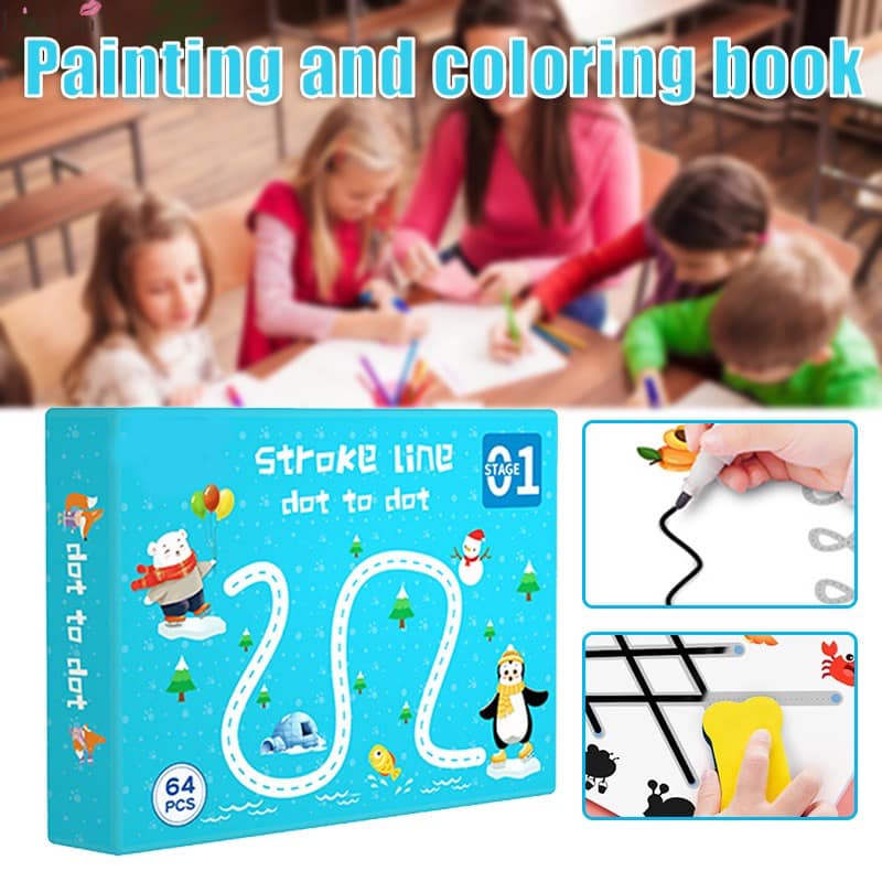 Magical Tracing Workbook Kids Preschool Educational Toys Erasable ...