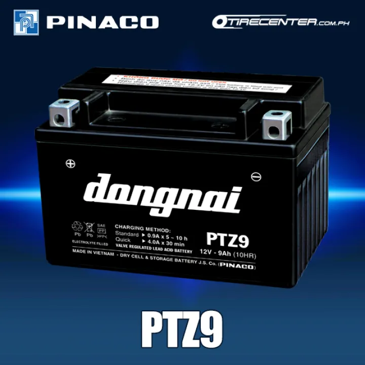 Pinaco Dongnai Ptz9 Vrla Motorcycle Battery 12v 8ah 150mm L X 87mm W X 105mm H For Bmw C400 X Lazada Ph