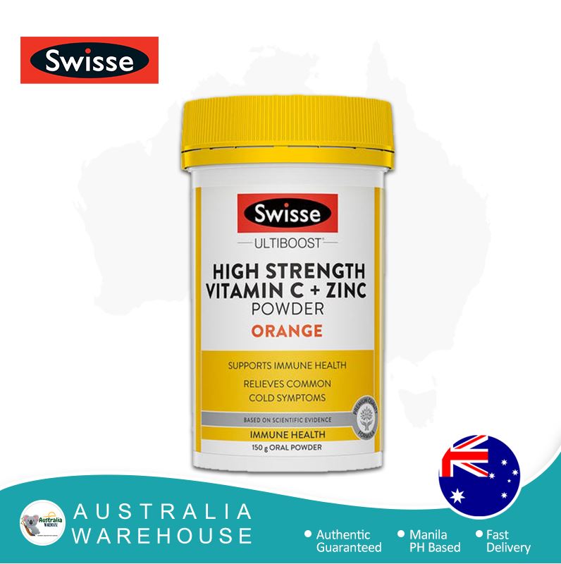 Swisse High Strength Vitamin C + Zinc Powder Orange 150g. Lazada PH