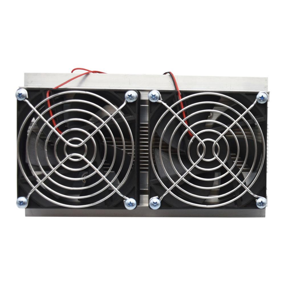 Thermoelectric Peltier Refrigeration Cooling System Kit Semiconductor Cooler Large Radiator Cold Conduction Module Double Fans