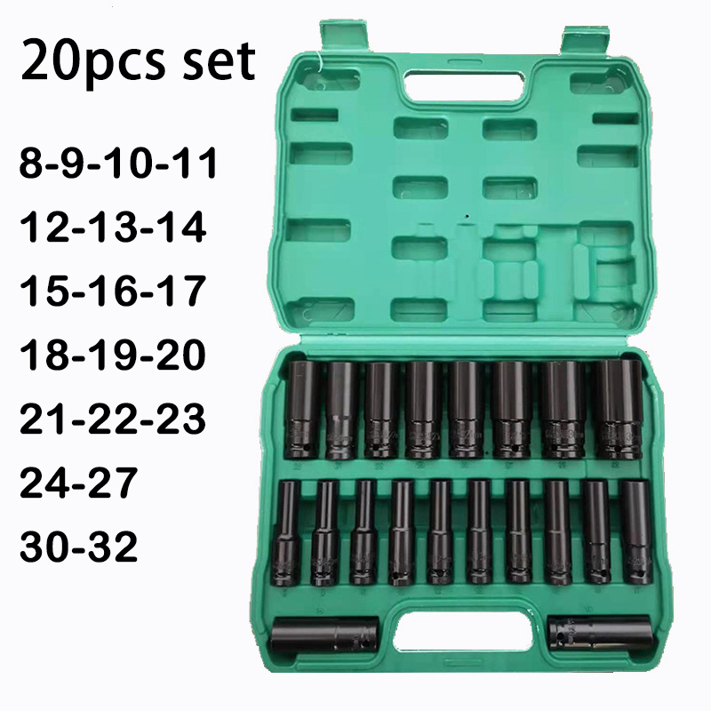 Mabuti. 10/20pcs Impact Wrench Socket set 1/2'' Socket tools set