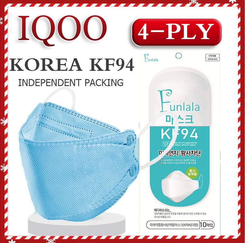 IQOO【50PCS】KF94 Facemask original 4ply protective mask 3D Willowshaped